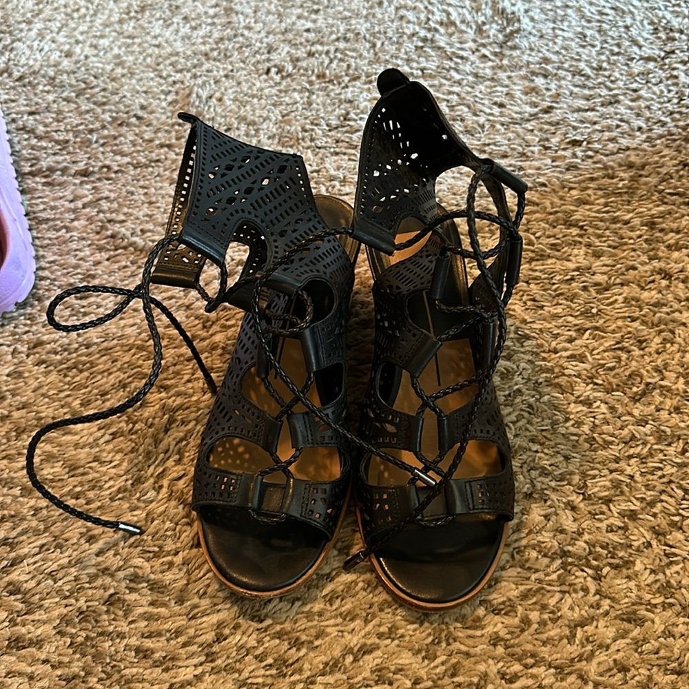 Dolce Vita black wedge sandals